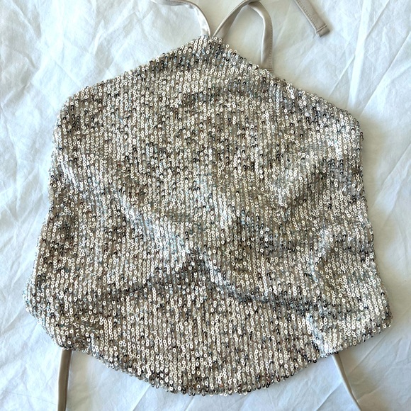 Sequin party halter crop top - Picture 6 of 6